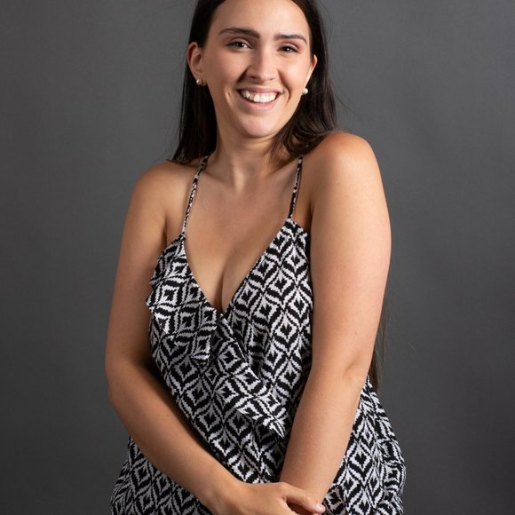 Black Patterned Tank Top by New York & Company - Picture 3 of 8